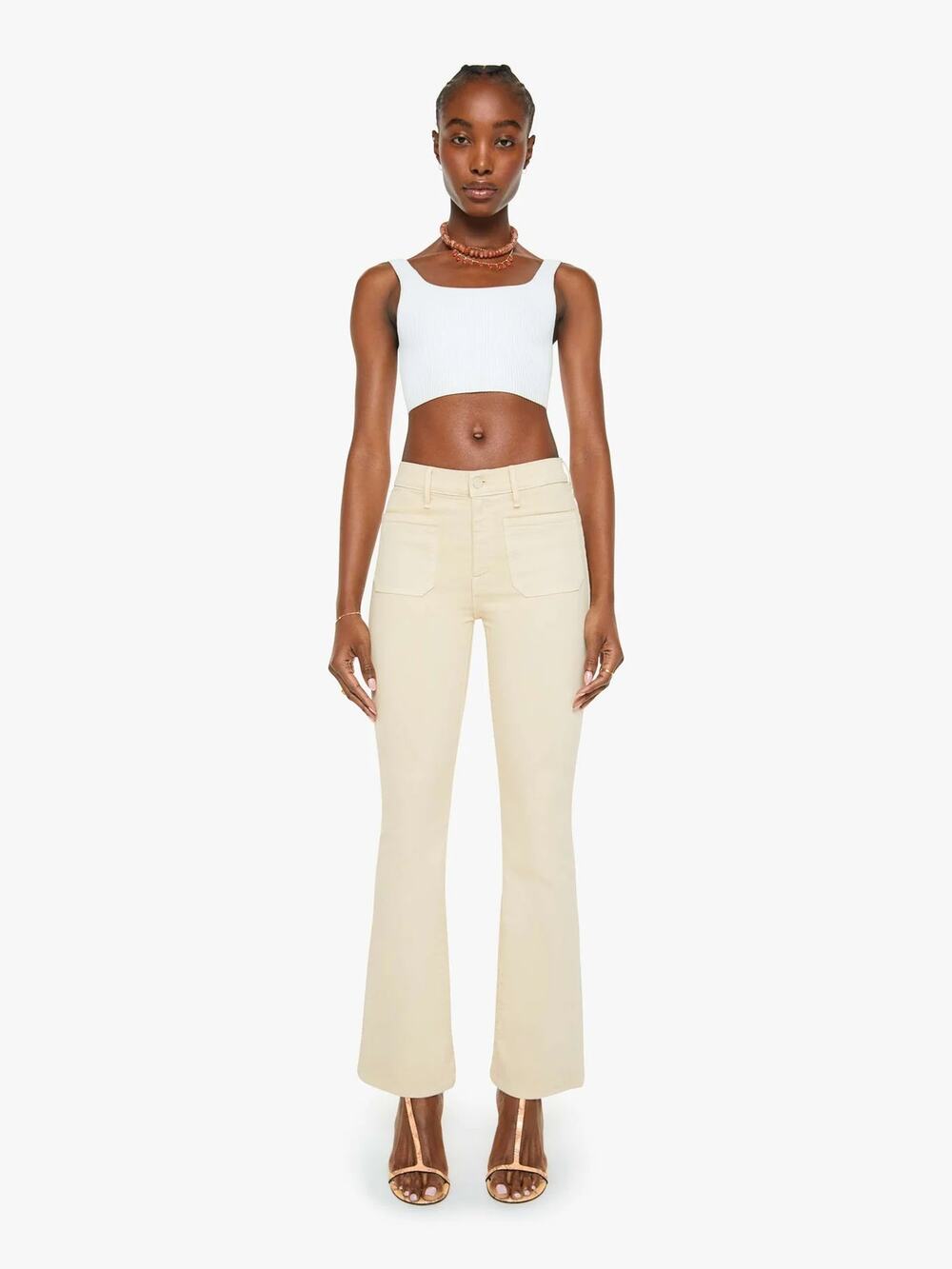 Mother The Patch Pocket Weekender Jeans Khaki 26